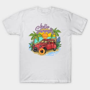 Tropical holiday summer sunset beach T-Shirt